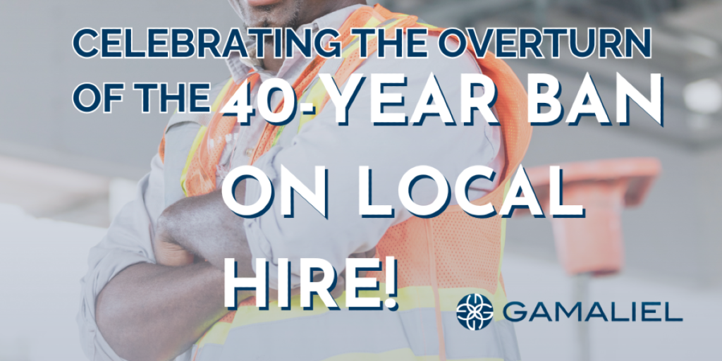 The Biden-Harris Administration overturns the 40-year ban on local hire!
